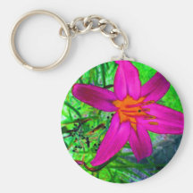 Midnatt gul daisy nyckel ring