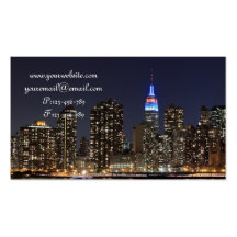 MidtownManhattan horisont, New York City Visitkort Mallar