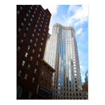 Midtownskyscraperreflexion, New York City Vykort