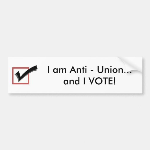 Mig Anti förmiddag - union… och JAG RÖSTAR! Bildekal