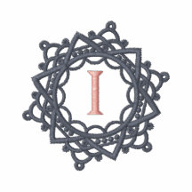 Mig broderade kvinna för Monogram Snowflake skjort
