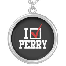 MIG CHECKMARK RICK PERRY (vit) Hängsmycken