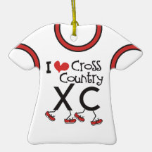 Mig crosst country spring XC för hjärta (kärlek) Julgransdekoration