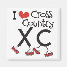 Mig crosst country spring XC för hjärta (kärlek) Magneter För Kylskåp