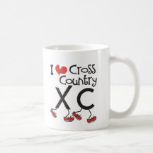Mig crosst country spring XC för hjärta (kärlek) Kaffe Koppar