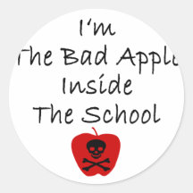 Mig förmiddag den dåligaApple insidan skola Klistermärke