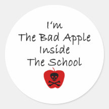 Mig förmiddag den dåligaApple insidan skola Klistermärken