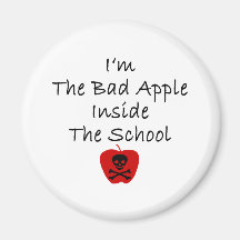 Mig förmiddag den dåligaApple insidan skola Kylskåpsnagnet