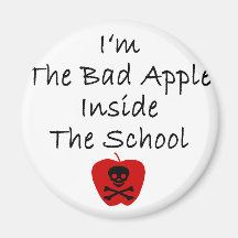 Mig förmiddag den dåligaApple insidan skola Kylskåps Magneter