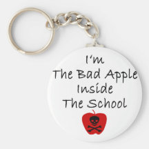 Mig förmiddag den dåligaApple insidan skola Nyckelring