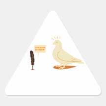 Mig förmiddag din roliga design för fjäder klistermärke