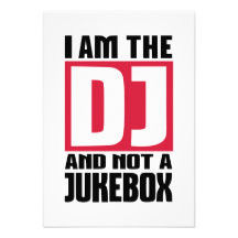 Mig förmiddag DJEN inte en Jukebox Anpassade Tillkännagivande
