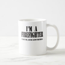 Mig förmiddag en brandmansvart muggar