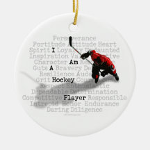 Mig förmiddag en hockeyspelare julgransdekoration