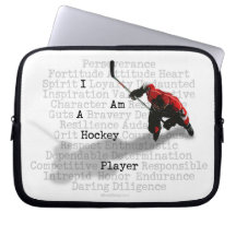Mig förmiddag en hockeyspelare laptopfodral