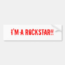 Mig förmiddag en ROCKSTAR!! Bildekal