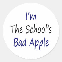 Mig förmiddag skolans dåliga Apple Klistermärke