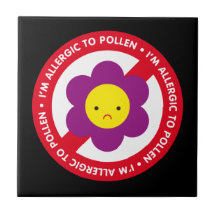 Mig förmiddag som är allergisk till pollen! keramiska plattor
