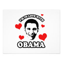 Mig förmiddag som är förälskad med Obama Anpassade Inbjudan