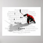 Mig förmiddag som en hockeyspelare skrivar ut och  print