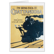 Mig förmiddag som tillbaka går till Chattanooga Te Hälsningskort