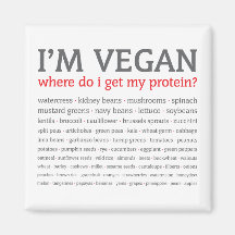 Mig förmiddagVegan: Var får jag mitt protein? Magneter För Kylskåp