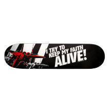 Mig försök att hålla min tro vid liv! skate board decks