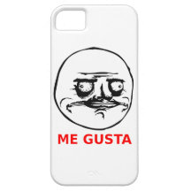 Mig Gusta ansikte med text iPhone 5 Cases