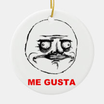 Mig Gusta ansikte (text) Jul Dekorationer