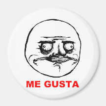 Mig Gusta ursinneansikte Meme Kylskåpmagneter