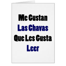 Mig Gustan Las Chavas Que Les Gusta lömsk blick Kort