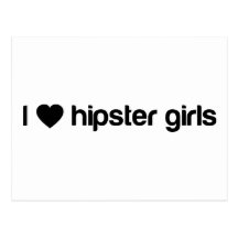 Mig hipsterflickor (för hjärta) vykort