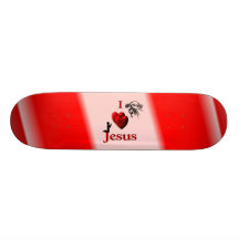 Mig hjärta Jesus med pojken Anpassad Skate Board