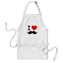 Mig hjärta/kärlekMoustaches/mustascher Förkläde