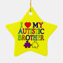 Mig hjärta min Autistic broder Juldekoration
