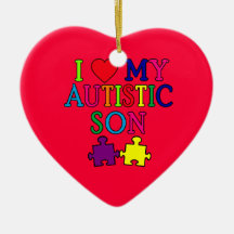 Mig hjärta min Autistic Son Julgranskulor