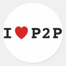 Mig hjärta P2P Klistermärke