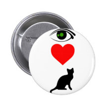 Mig hjärta Pussy_Cat Knapp Med Nål