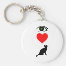 Mig hjärta Pussy_Cat Nyckel Ring