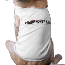 Mig hjärtahoney badger hund t-shirts