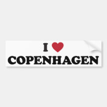 Mig hjärtaKöpenhamn Danmark Bildekal