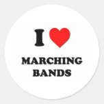 Mig hjärtamarschmusikband klistermärken