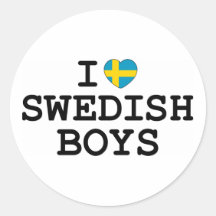 Mig hjärtasvenskpojkar klistermärken