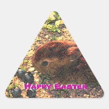 MIG LUV-KANINER! Lyckliga Easteri Triangle Sticker
