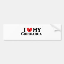 Mig ♥ min Chihuahua Bildekal