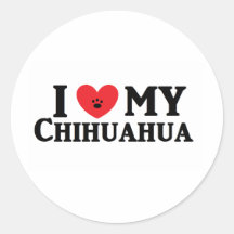 Mig ♥ min Chihuahua Klistermärken