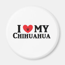 Mig ♥ min Chihuahua Kylskåpmagneter