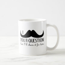 Mig mustasch dig en ifrågasätta kaffe muggar