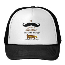 mig mustasch dig en ifrågasätta om din honey badge trucker keps