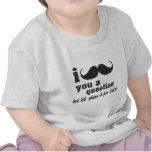 mig mustasch dig en ifrågasätta t-shirts